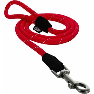 Pawtitas Reflective Rope Dog Leash, 6-ft, Red, Small