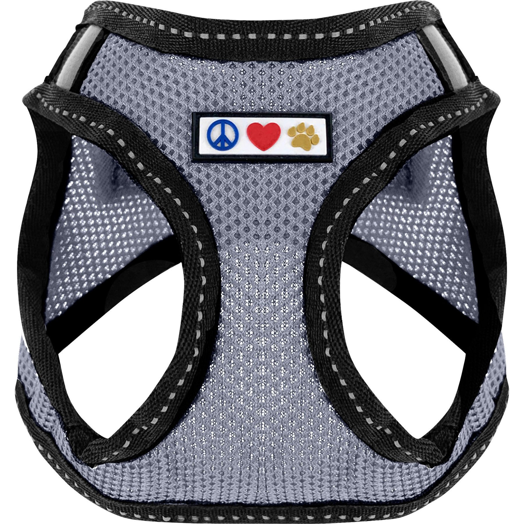 Pawtitas Reflective Mesh Dog Harness, Grey, XX-Small