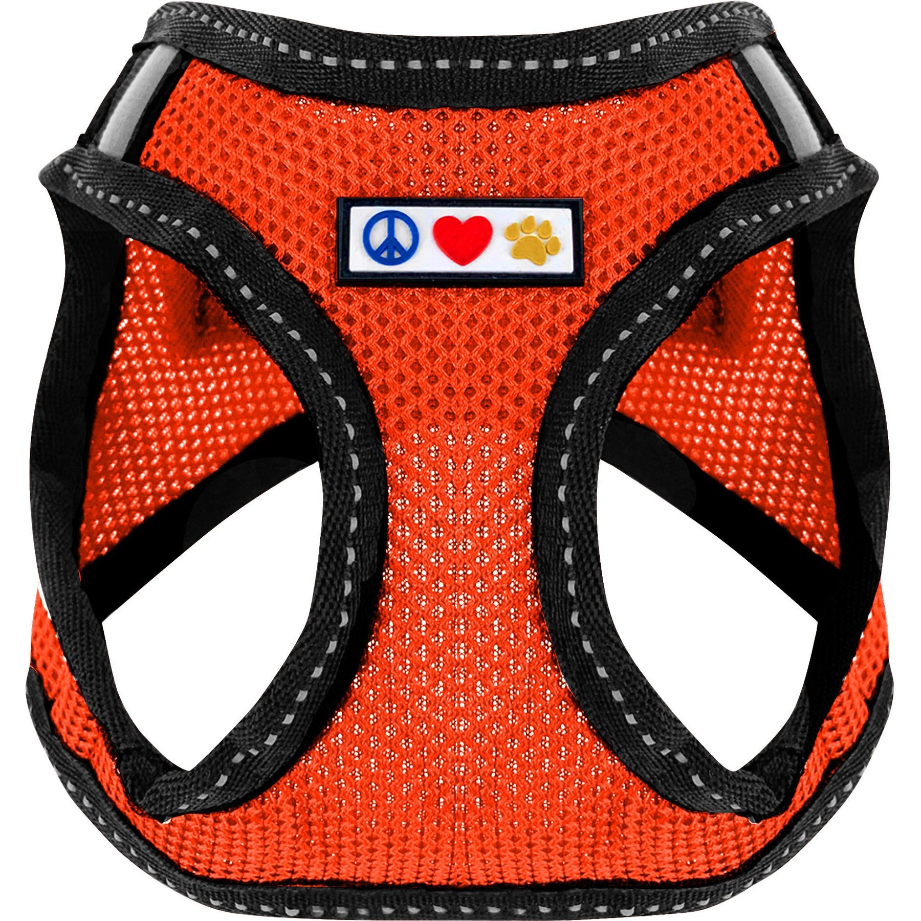 Pawtitas Reflective Mesh Dog Harness, Orange, X-Small