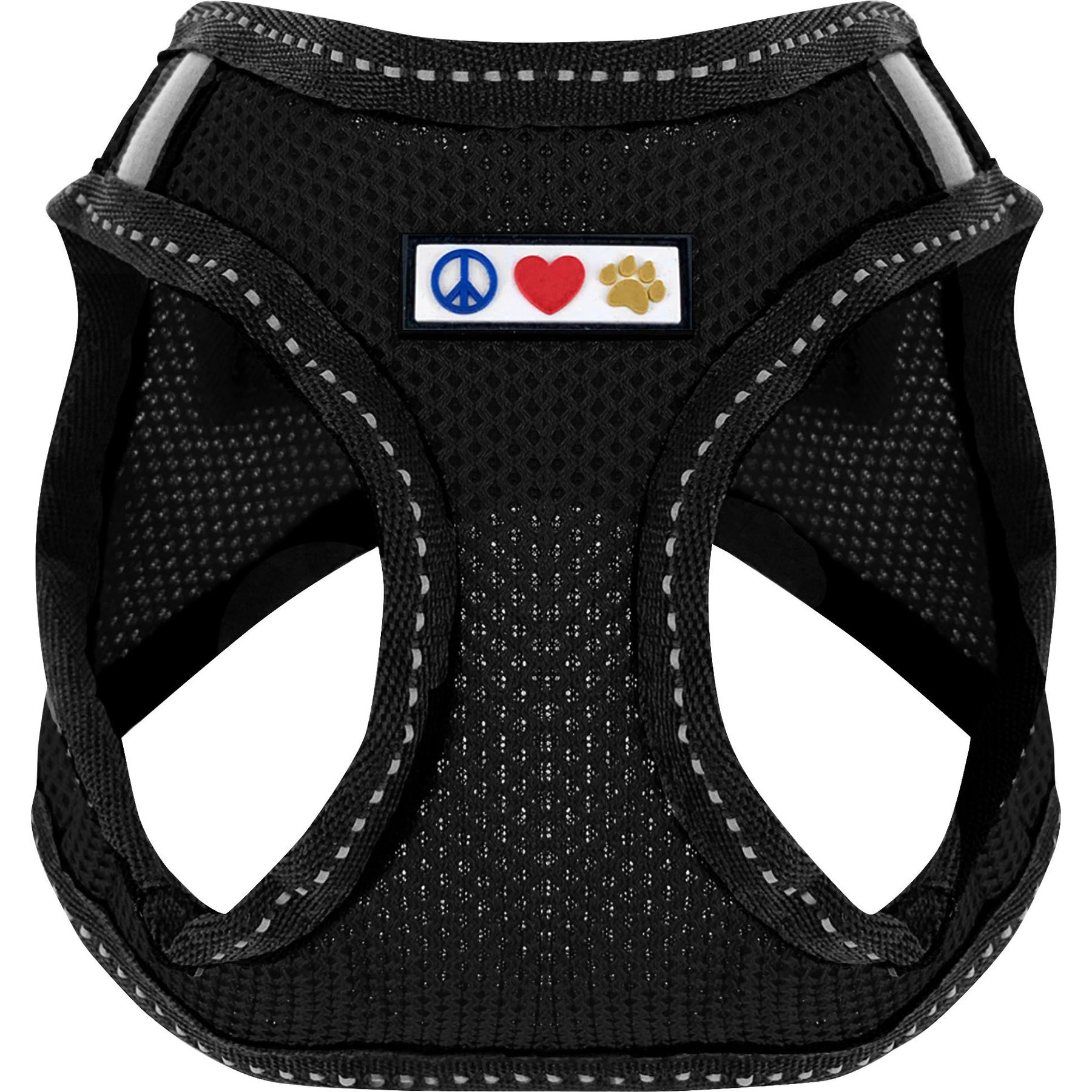 Pawtitas Reflective Mesh Dog Harness, Black, Medium