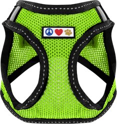 Pawtitas Reflective Mesh Dog Harness, Green, Large