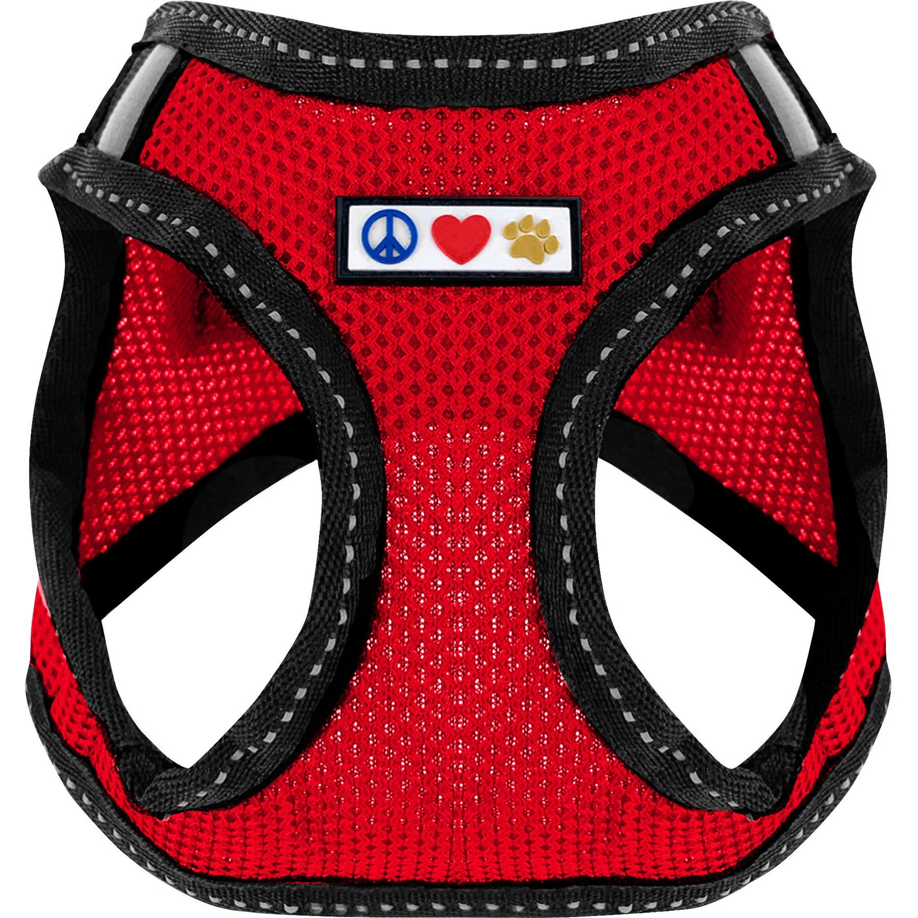 Pawtitas Reflective Mesh Dog Harness, Red, X-Large