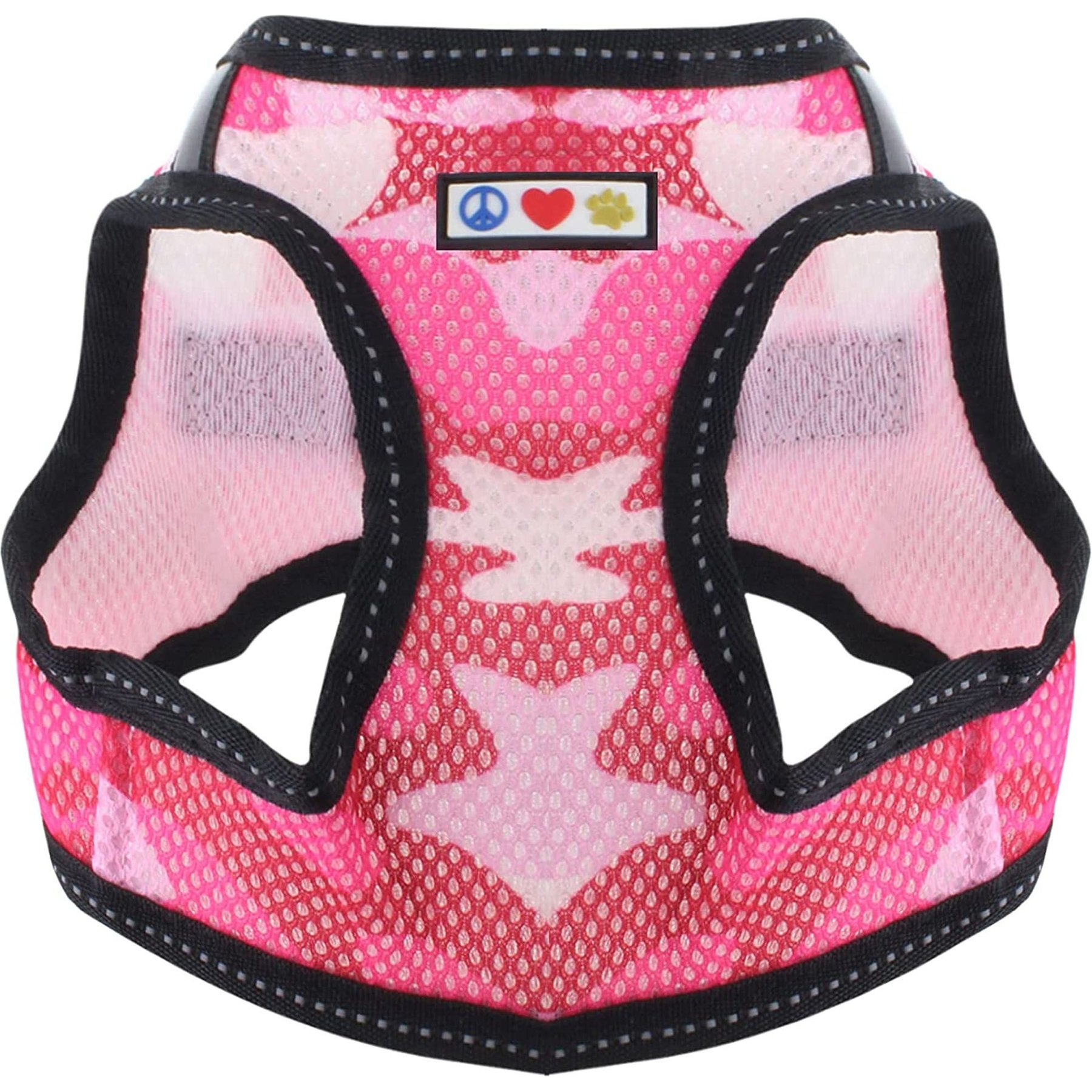 Pawtitas Reflective Mesh Dog Harness, Camouflage Pink, X-Large