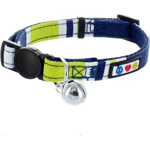 Pawtitas Reflective Traffic Cat Collar, Multicolor, Standard