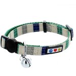 Pawtitas Reflective Traffic Cat Collar, Multicolor, Standard
