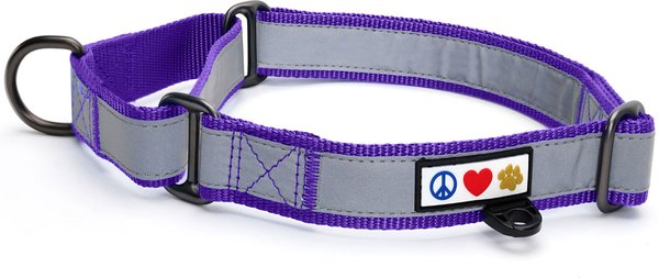 Pawtitas Reflective Martingale Dog Collar, Purple, Small slide 1 of 9
