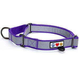 Pawtitas Reflective Martingale Dog Collar, Purple, Small