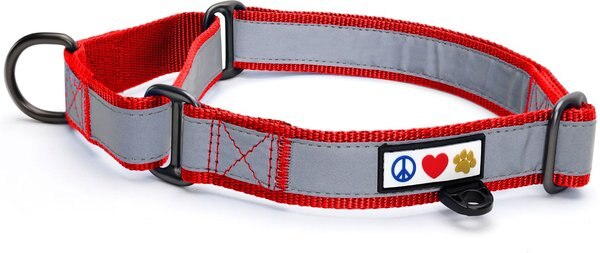 Pawtitas Reflective Martingale Dog Collar, Red, Medium slide 1 of 9