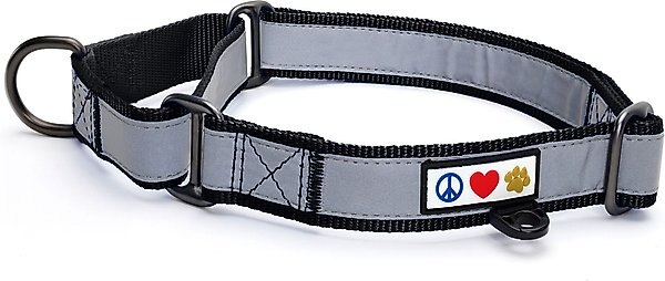 Pawtitas Reflective Martingale Dog Collar, Black, Large slide 1 of 9