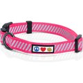 Pawtitas Reflective Traffic Dog Collar, Pink, X-Small