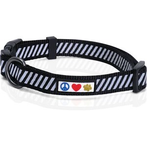 Pawtitas Reflective Traffic Dog Collar, Black, Small
