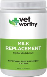 Vet Worthy Puppy Milk Replacer Powder Dog Food Supplement, 12-oz jar