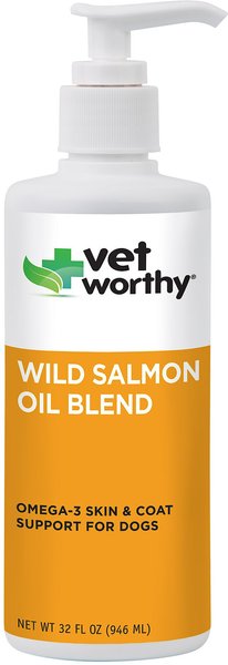 Vet Worthy Wild Alaskan Salmon Oil Blend Dog Supplement, 32-oz bottle slide 1 of 1