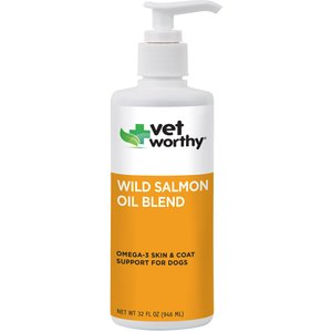 Vet Worthy Wild Alaskan Salmon Oil Blend Dog Supplement, 32-oz bottle