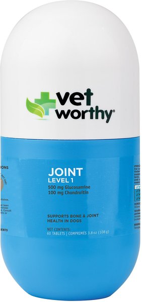 Vet Worthy Joint Level 1 Dog Chew Tabs Dog Supplement, 60 count slide 1 of 1