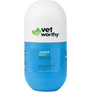 Vet Worthy Joint Level 1 Dog Chew Tabs Dog Supplement, 60 count
