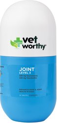 Vet Worthy Joint Level 3 Soft Chew Supplement for Adult Dogs, 60 count