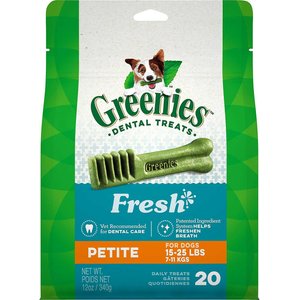 Greenies Fresh Petite Dental Dog Treats, 40 count