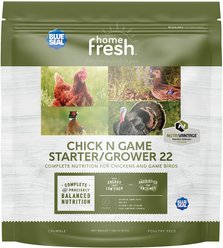 Blue Seal Home Fresh Multi-Flock Chick N Game Starter Grower 22% Protein Poultry Food, 7-lb bag