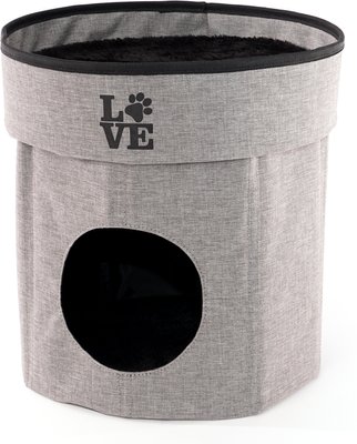 Precious Tails Home Base Circular 2-Tier Collapsible Cat Cave, slide 1 of 1