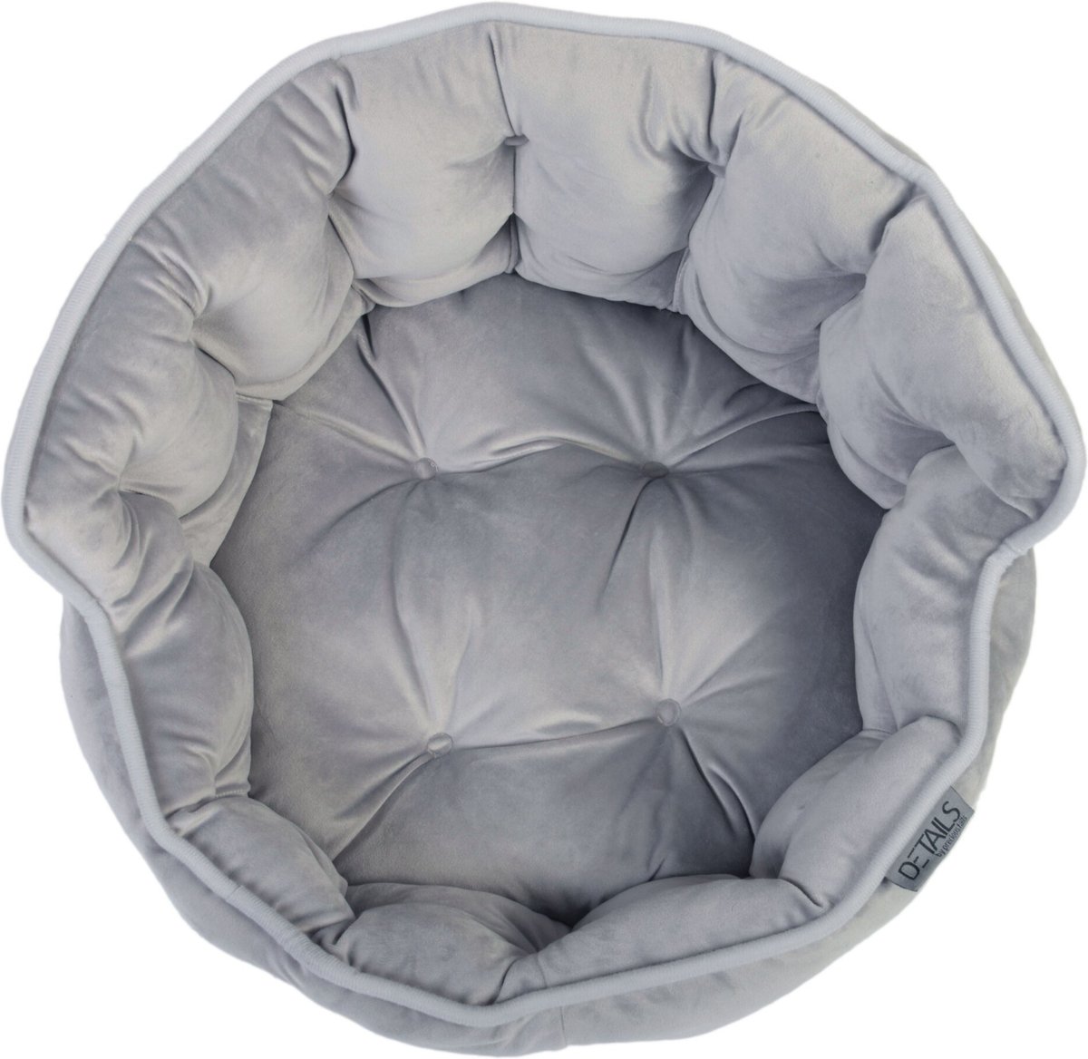 Precious Tails Ultra Plush Mini Tufted Velvet Round Bolster Cat & Dog Bed