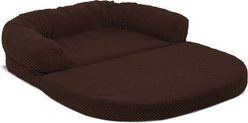 Precious Tails Chenille Round Orthopedic Sofa at & Dog Bed, Brown, Large
