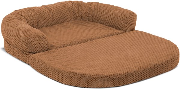 Precious Tails Chenille Round Orthopedic Sofa at & Dog Bed, Tan, Large slide 1 of 7