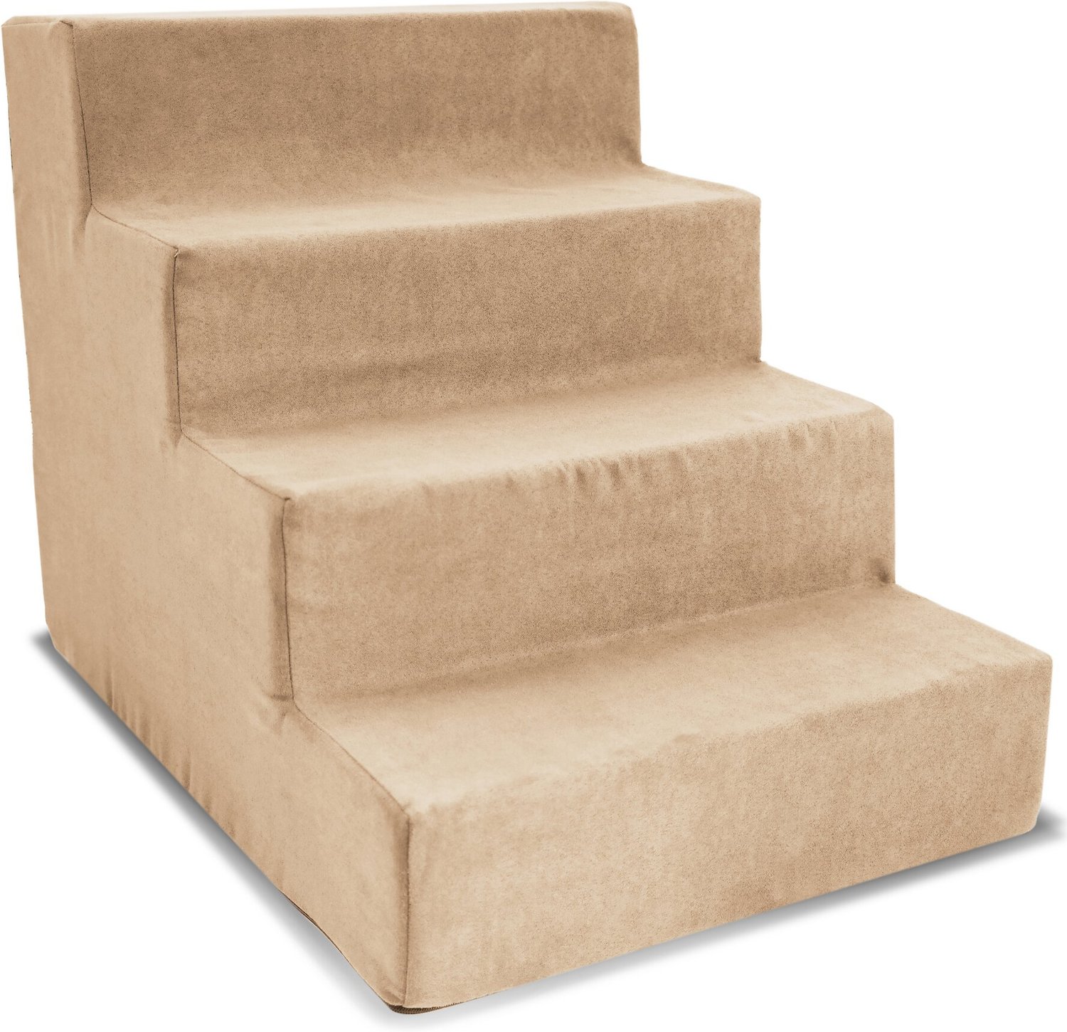 PRECIOUS TAILS High Density Foam 4 Steps Dog & Cat Stairs, Camel ...