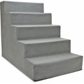 Precious Tails High Density Foam 5 Steps Dog & Cat Stairs, Gray