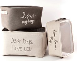 Precious Tails "Dear toys, I love you" Print Set Linen Storage Bin