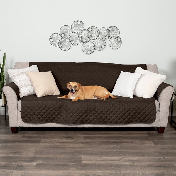 FurHaven Water-Resistant Reversible Furniture Protector, Espresso/Clay, Large Sofa slide 1 of 11