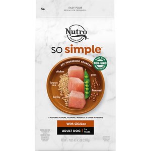 Nutro SO SIMPLE Adult Chicken & Rice Recipe Natural Dry Dog Food, 4.5-lb bag