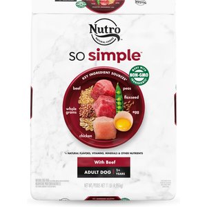 NUTRO SO SIMPLE Adult Beef & Rice Recipe Natural Dry Dog Food, 11-lb bag