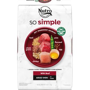 Nutro SO SIMPLE Adult Beef & Rice Recipe Natural Dry Dog Food, 25-lb bag