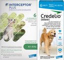 Bundle: Interceptor Plus for Dogs, 6 Chews (6-mos. supply) & Credelio for Dogs, 6 Chewable Tablets (6-m...