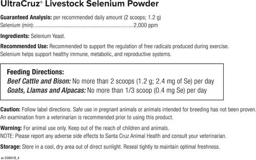 Show full view: UltraCruz Selenium Livestock Supplement, 2-lb bag slide 4 of 4