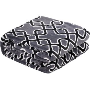 HappyCare Textiles Dog Blanket, Dark Grey