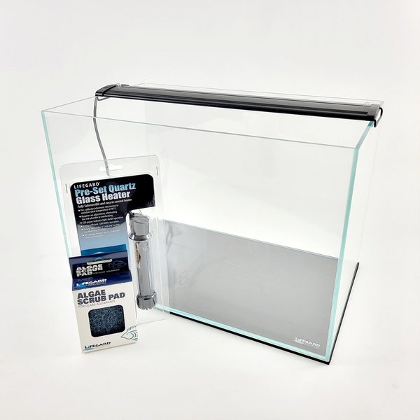 Aqueon Standard 10 Gallon Glass Rectangle Aquarium with Zilla 20 Pro Sol  Light Fixture