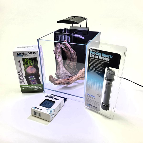 Lifegard Aquatics Low Iron Elevated Fish Aquarium Kit, 2.6-gal slide 1 of 2