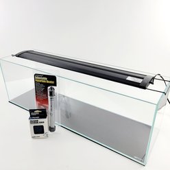 Lifegard Aquatics Long Ultra Clear Low Iron Bookshelf Fish Aquarium Kit, 6-gal slide 2 of 6