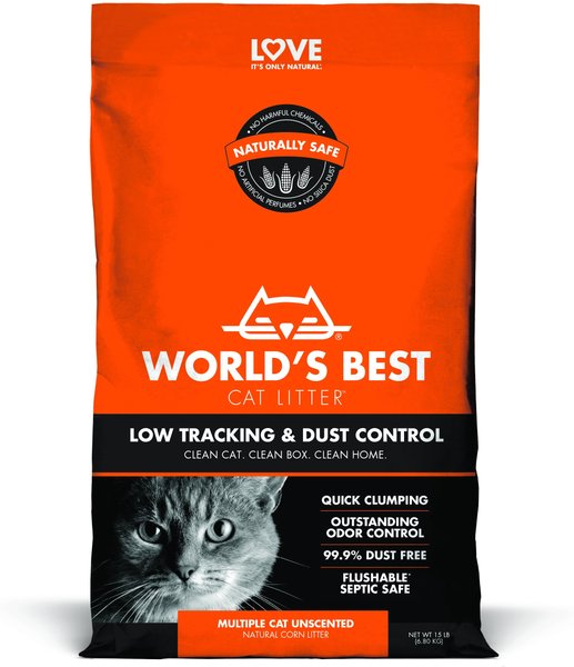 World's Best Low Tracking & Dust Control Multiple Cat Litter, 15-lb slide 1 of 4