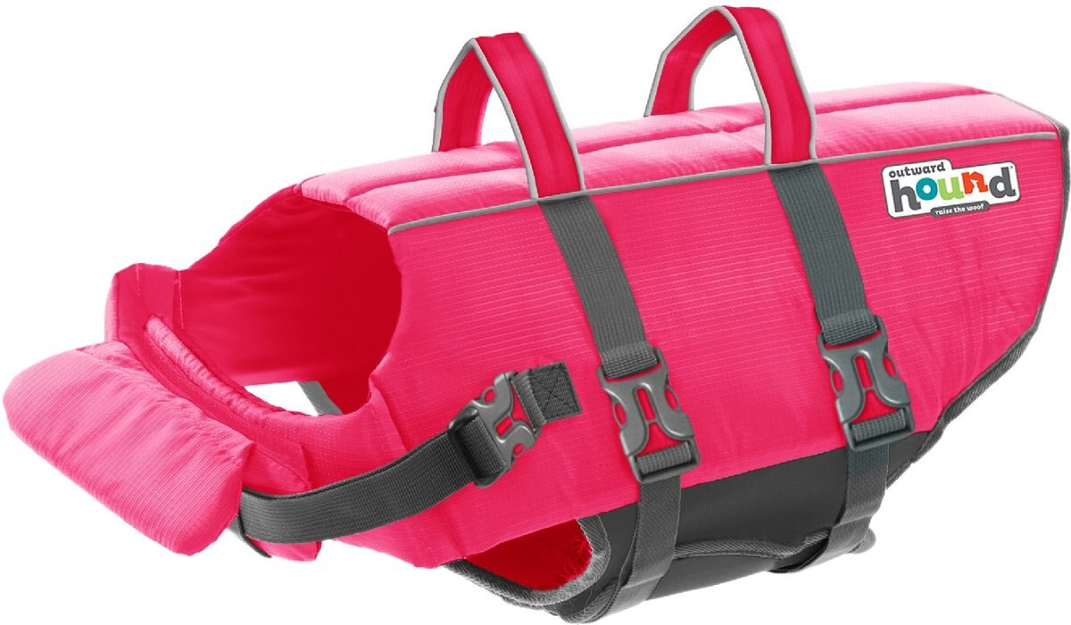 OUTWARD HOUND Granby Splash Dog Life Jacket, Pink, Medium