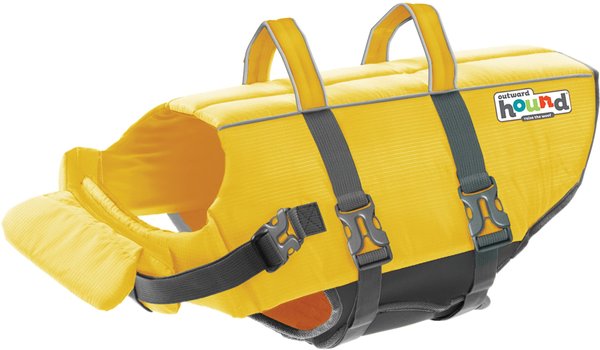 Outward Hound Granby Splash Dog Life Jacket, Yellow, X-Large slide 1 of 7
