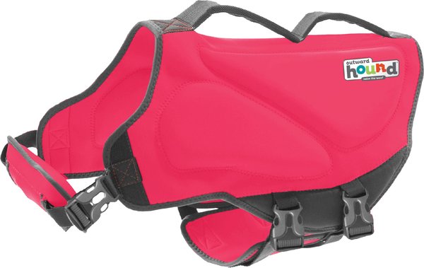 Outward Hound Dawson Swim Dog Life Jacket, Pink, Large slide 1 of 6