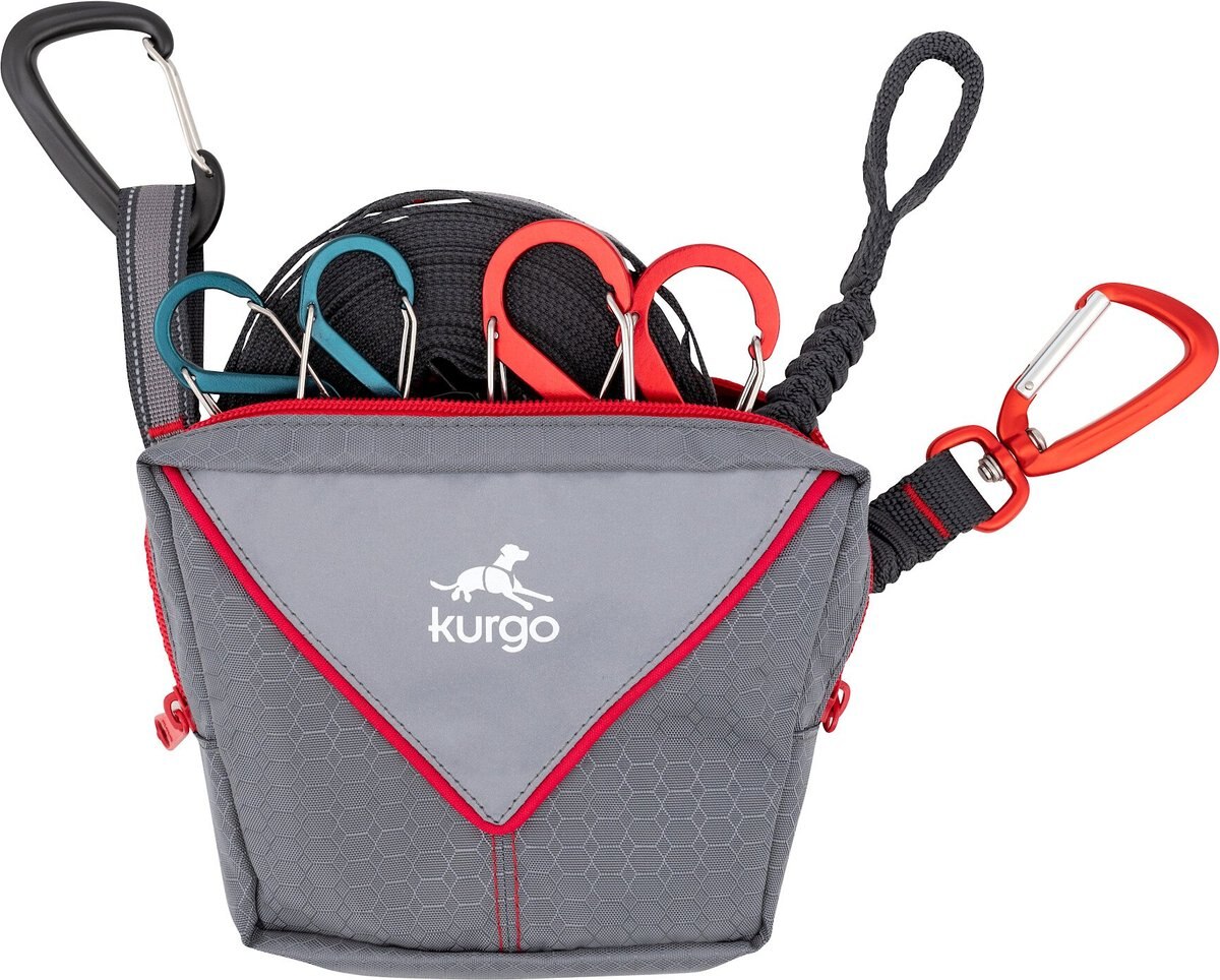 KURGO Ridgeline Camping Dog Tie Out Zipline, Grey
