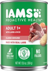 Iams ProActive Health Classic Ground with Lamb & Whole Grain Rice Adult Wet Dog Food, 13-oz, case of 24