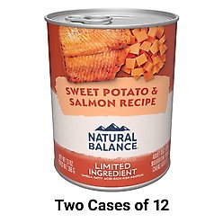 Natural Balance L.I.D. Limited Ingredient Diets Sweet Potato & Fish Formula Grain-Free Canned Dog Food, 13-oz, case of 24