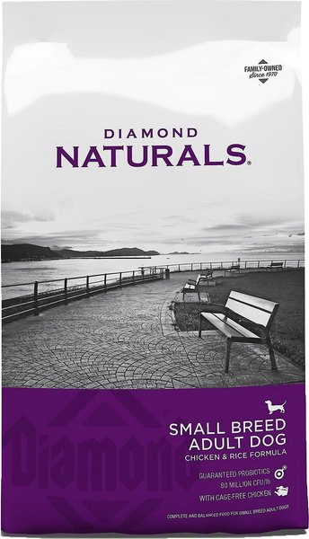 Diamond Naturals Small Breed Adult Chicken & Rice Formula Dry Dog Food, 18-lb bag, bundle of 2 slide 1 of 7