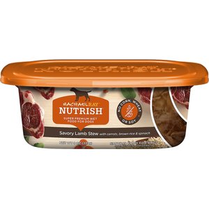 Rachael Ray Nutrish Natural Savory Lamb Stew Natural Wet Dog Food, 8-oz tub, case of 8, bundle of 2