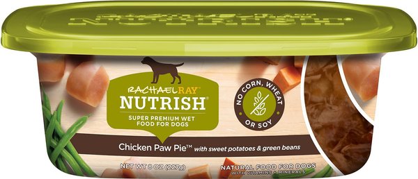 Rachael Ray Nutrish Natural Chicken Paw Pie Natural Grain-Free Wet Dog Food, 8-oz tub, case of 8, bundle of 2 slide 1 of 7